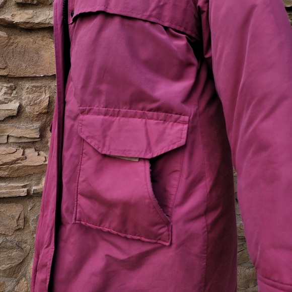 Vintage Columbia Pink Long Coat Woman's Size Large - Picture 4 of 11